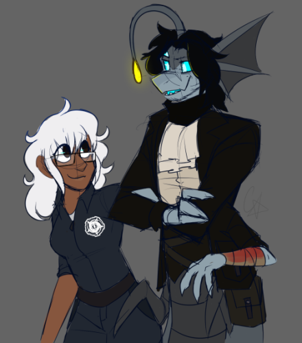 A commission of someone's OC with Sebastion Solace from the game Pressure.